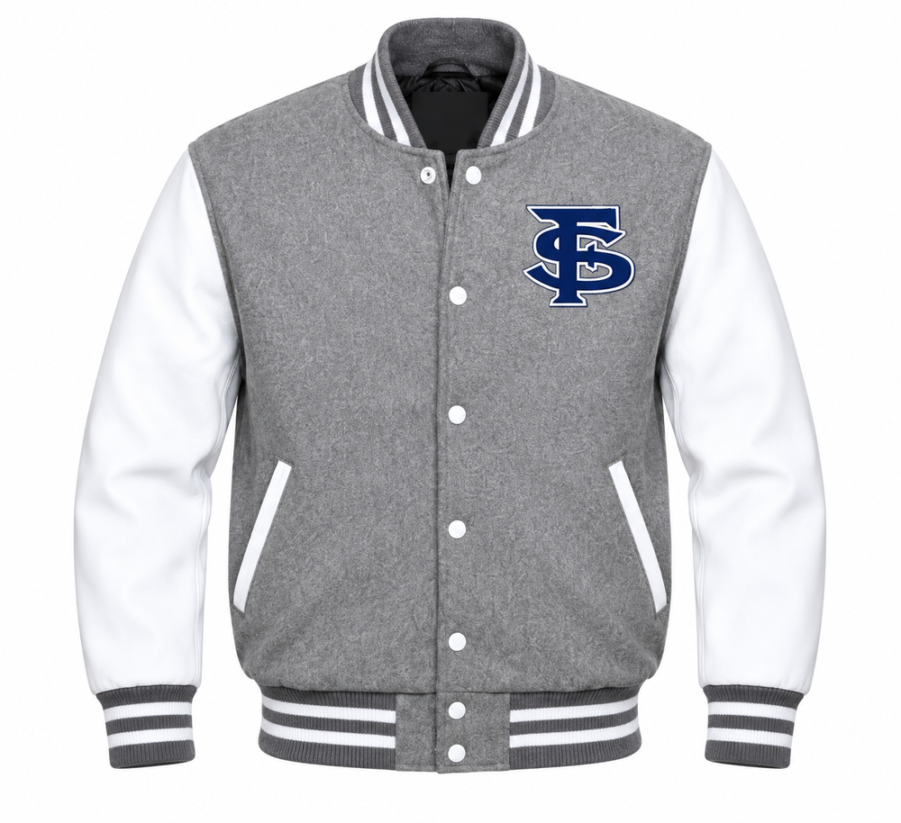 Central Valley Varsity Jacket — Gray & White