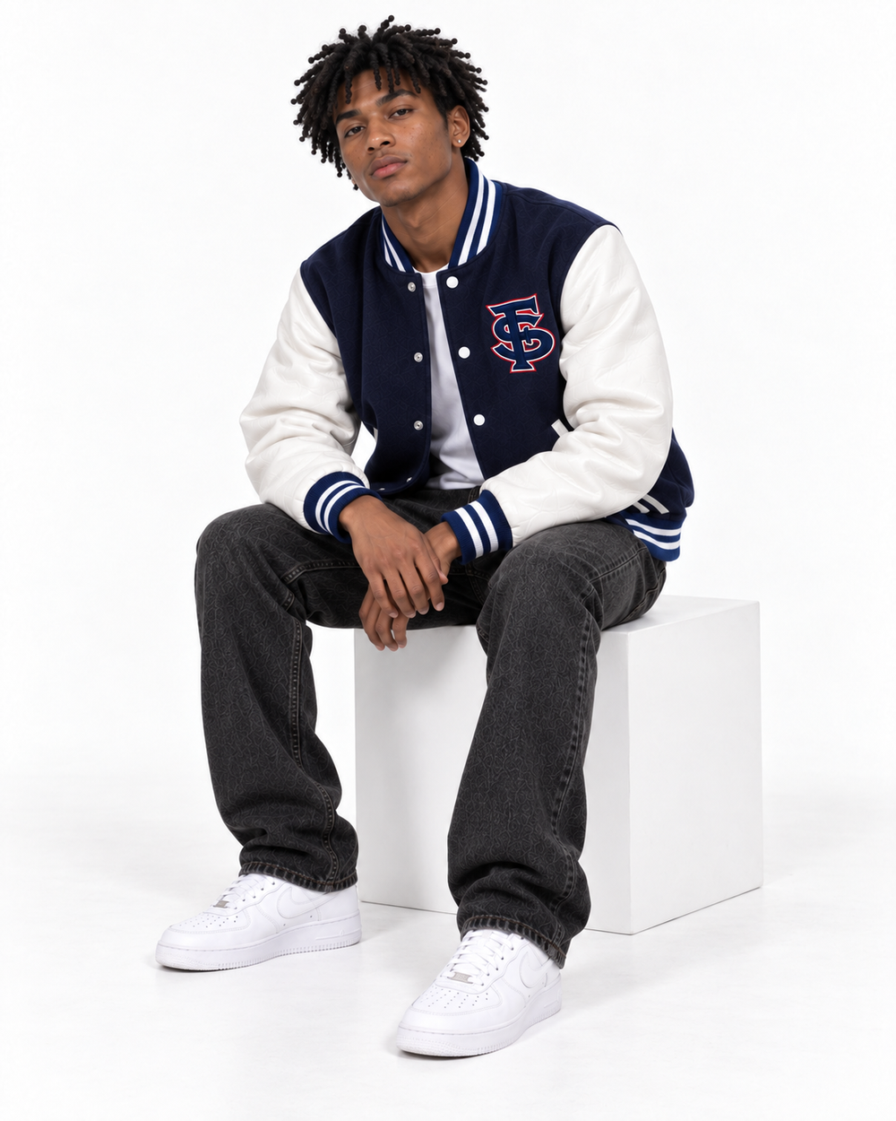 Central Valley Varsity Jacket — Navy & White