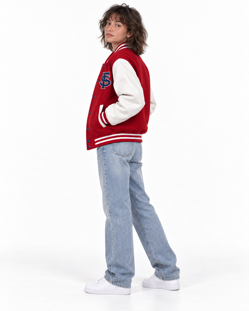 Central Valley Varsity Jacket — Red & White