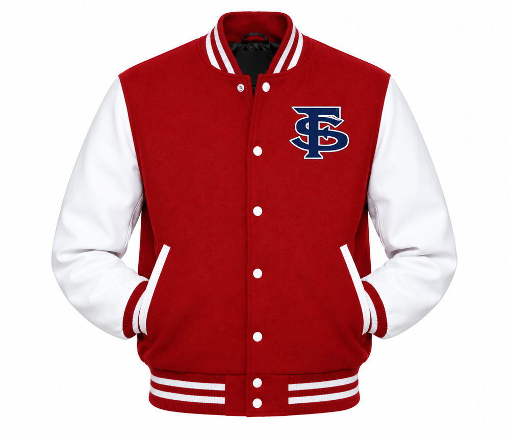 Central Valley Varsity Jacket — Red & White