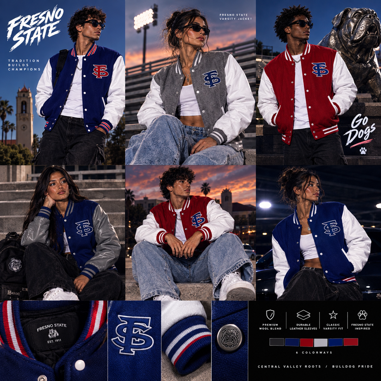 Central Valley Bulldogs jacket campaign photoshoot