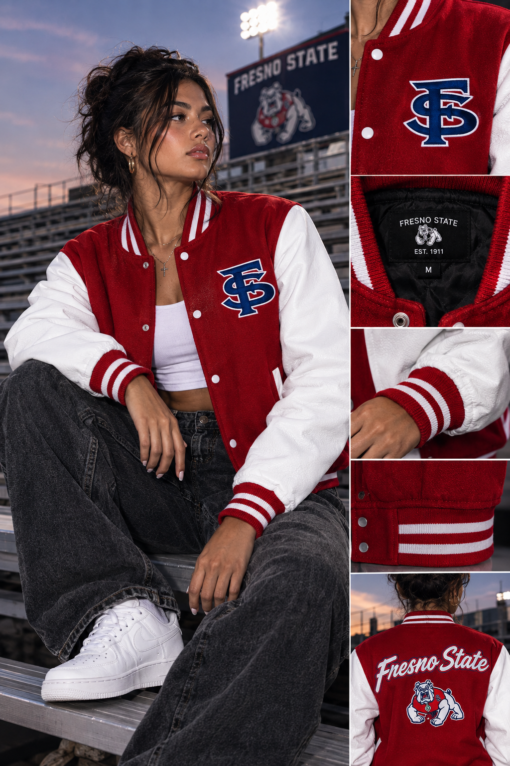 Varsity jacket detail photos