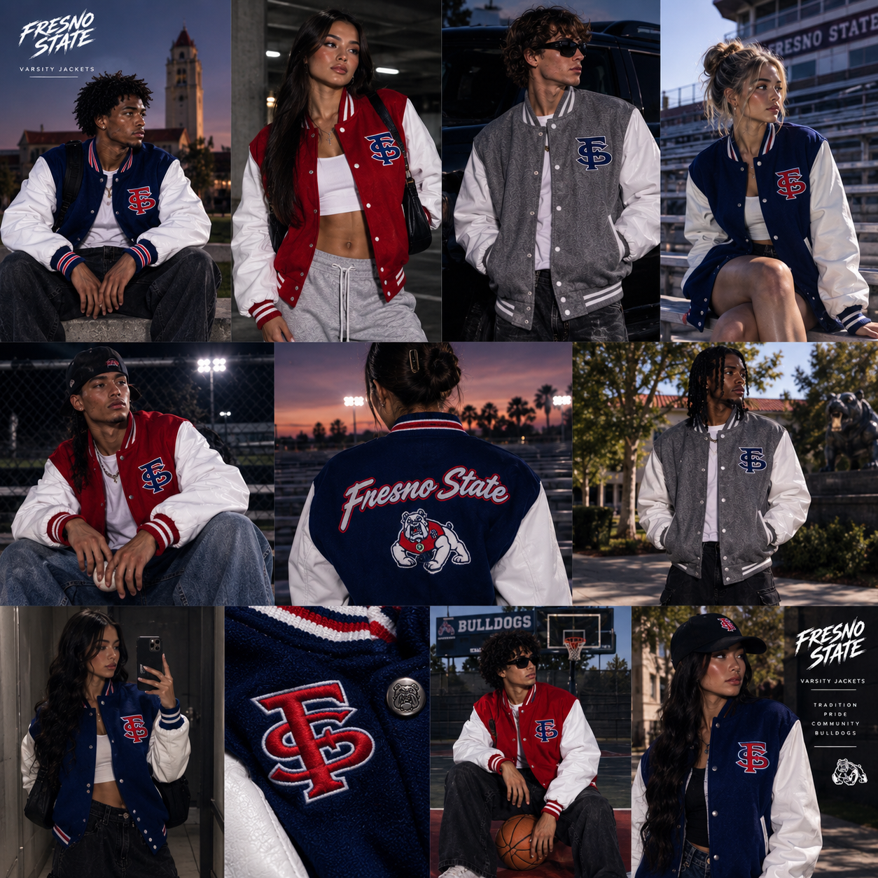 Central Valley Bulldogs jacket photoshoot board